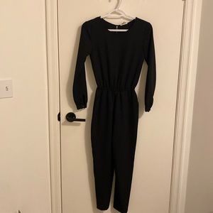 Long sleeve black jumpsuit